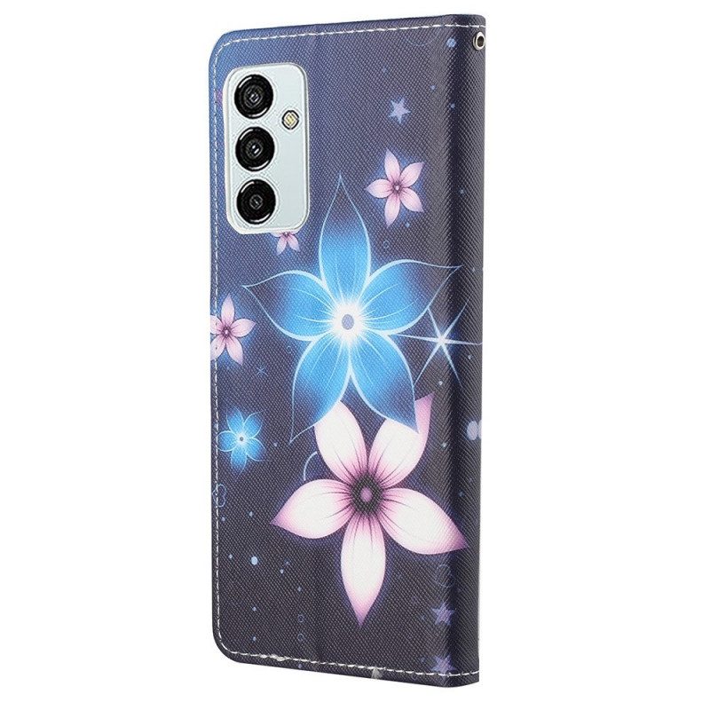 Custodia in pelle Samsung Galaxy M23 5G Fiori Lunari