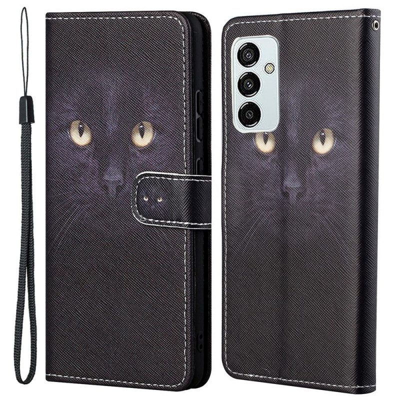 Custodia in pelle Samsung Galaxy M23 5G Gatto Perizoma