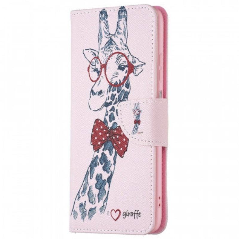 Custodia in pelle Samsung Galaxy M23 5G Giraffa Intelligente