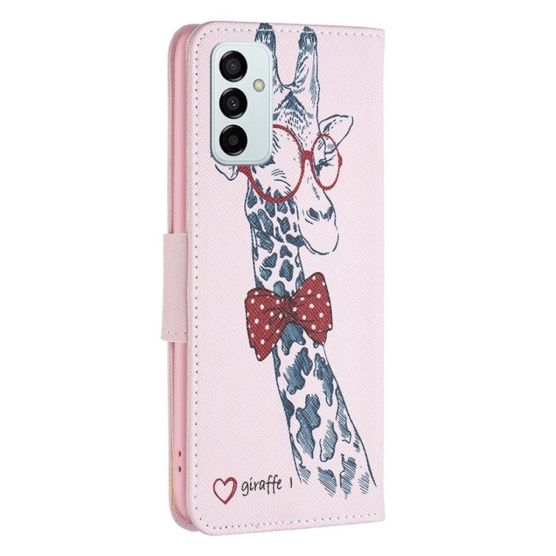 Custodia in pelle Samsung Galaxy M23 5G Giraffa Intelligente