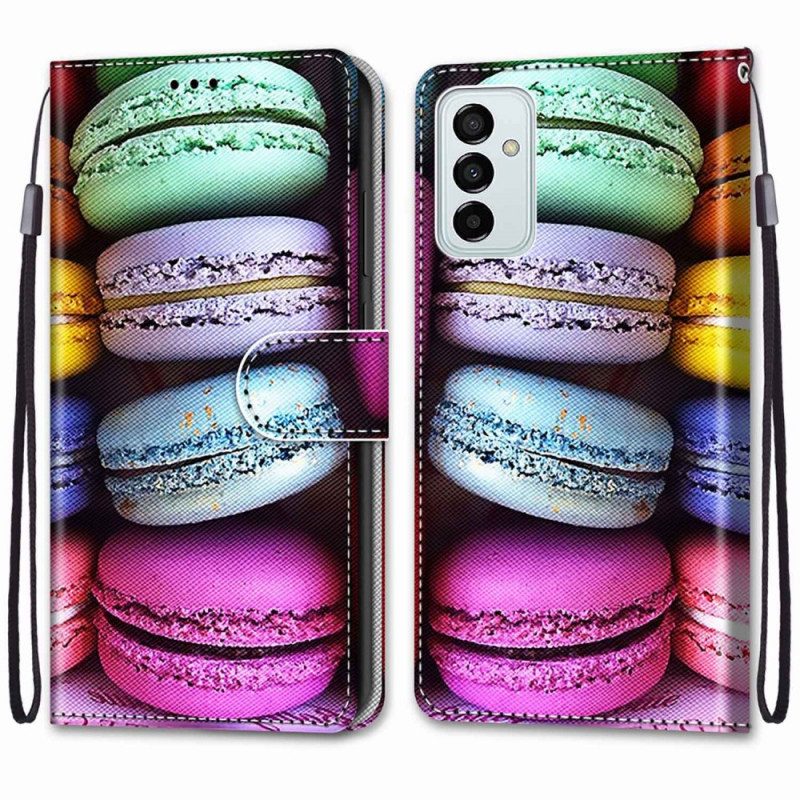 Custodia in pelle Samsung Galaxy M23 5G Macarons