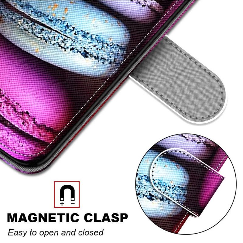 Custodia in pelle Samsung Galaxy M23 5G Macarons