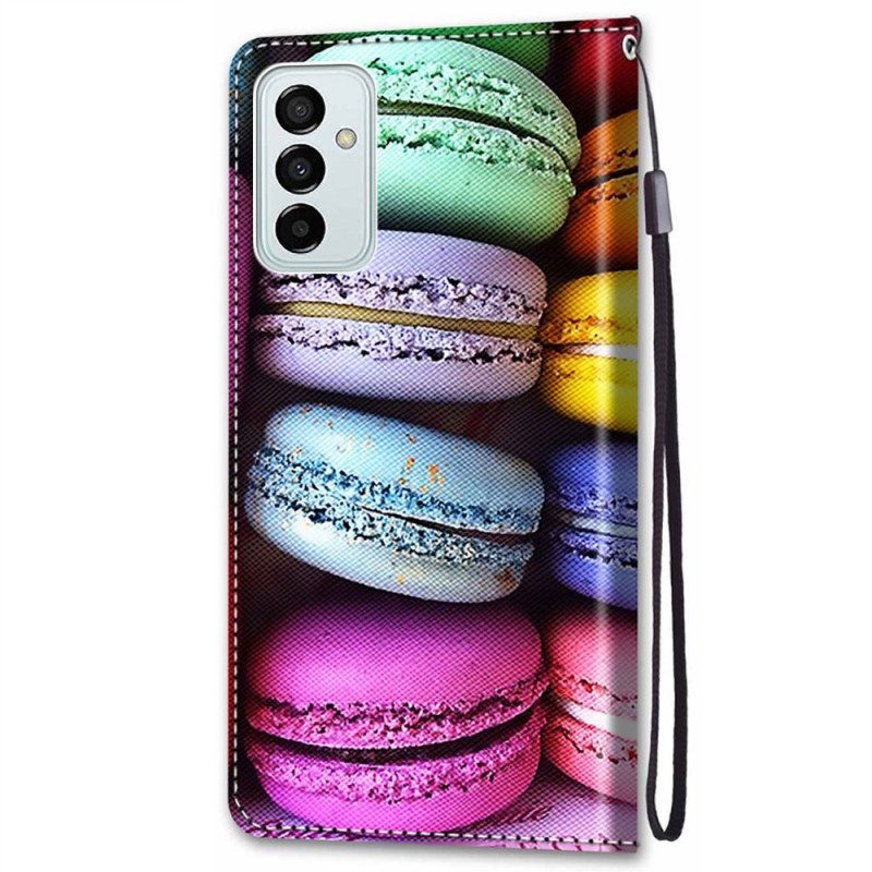 Custodia in pelle Samsung Galaxy M23 5G Macarons