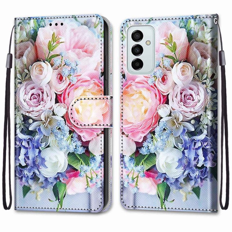 Custodia in pelle Samsung Galaxy M23 5G Meraviglia Floreale