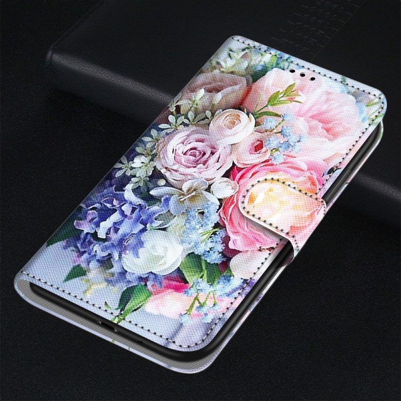 Custodia in pelle Samsung Galaxy M23 5G Meraviglia Floreale