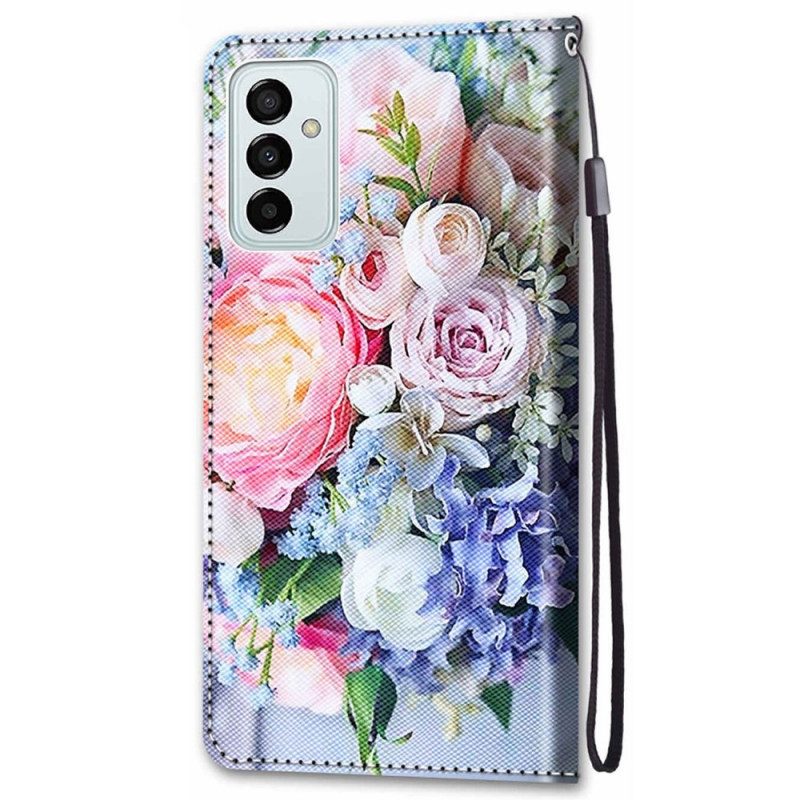 Custodia in pelle Samsung Galaxy M23 5G Meraviglia Floreale