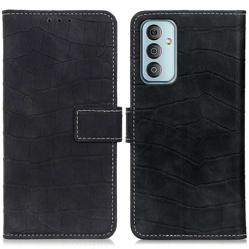 Custodia in pelle Samsung Galaxy M23 5G Stile Pelle Di Coccodrillo