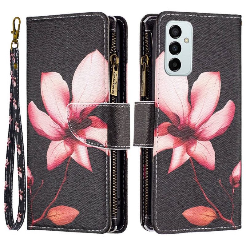 Folio Cover Samsung Galaxy M23 5G Borsa E Cordino Fiore