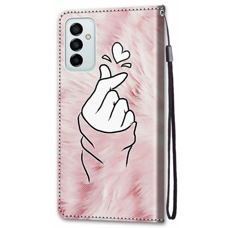 Folio Cover Samsung Galaxy M23 5G Cuore Del Dito