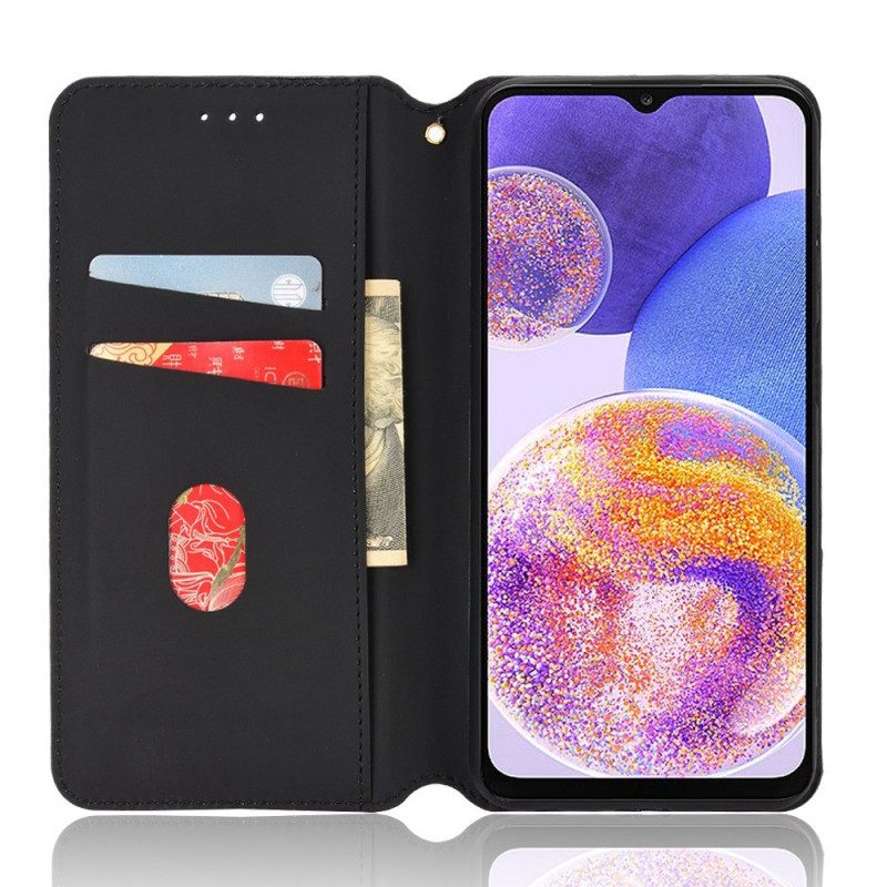 Folio Cover Samsung Galaxy M23 5G Custodia in pelle Effetto Pelle Cubo 3d