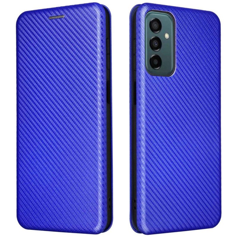 Folio Cover Samsung Galaxy M23 5G Custodia in pelle Fibra Di Carbonio