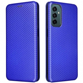 Folio Cover Samsung Galaxy M23 5G Custodia in pelle Fibra Di Carbonio