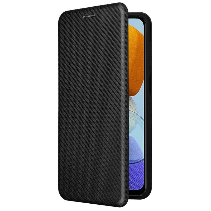 Folio Cover Samsung Galaxy M23 5G Custodia in pelle Fibra Di Carbonio