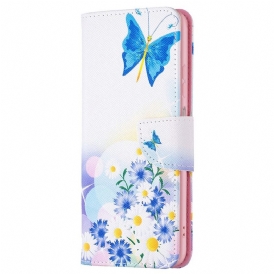 Folio Cover Samsung Galaxy M23 5G Farfalle Dell'acquerello