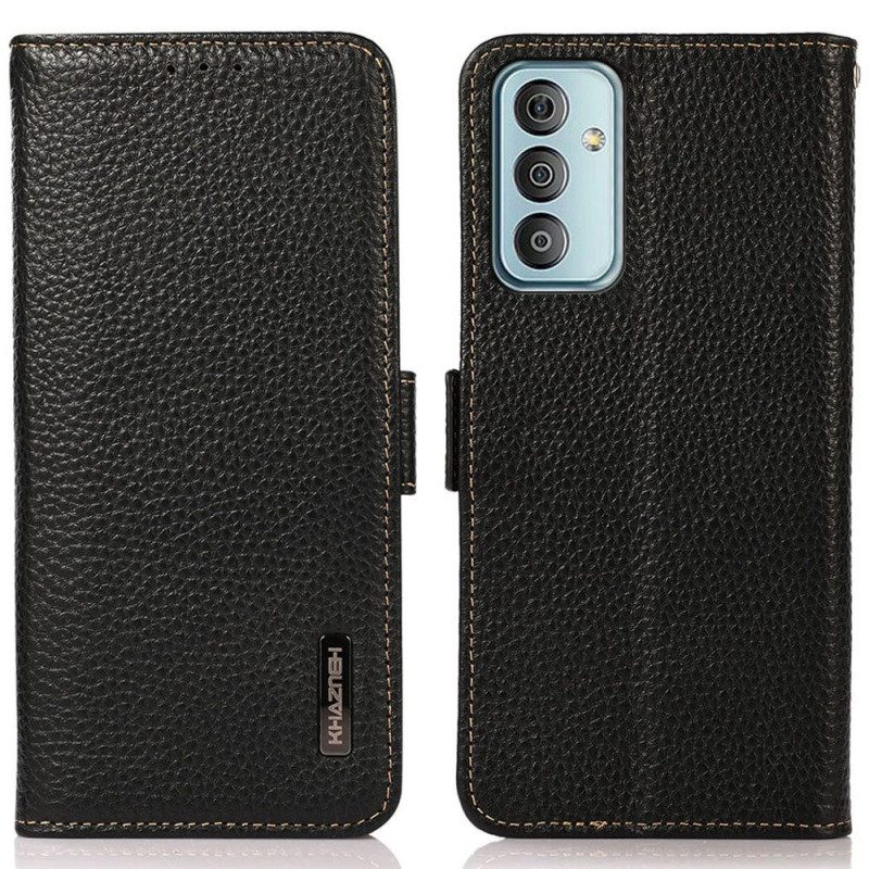 Folio Cover Samsung Galaxy M23 5G Pelle Litchi Khazneh Rfid