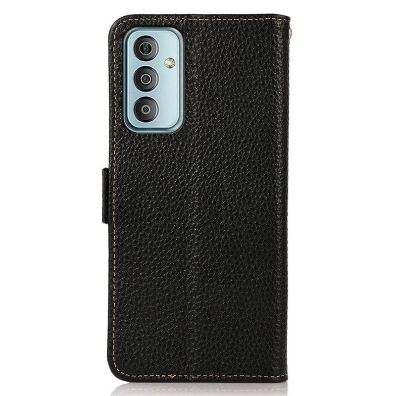 Folio Cover Samsung Galaxy M23 5G Pelle Litchi Khazneh Rfid