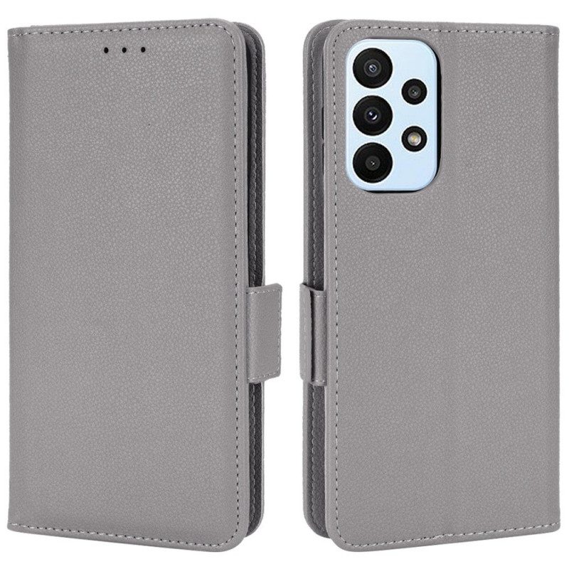 Folio Cover Samsung Galaxy M23 5G Stile In Pelle Litchi