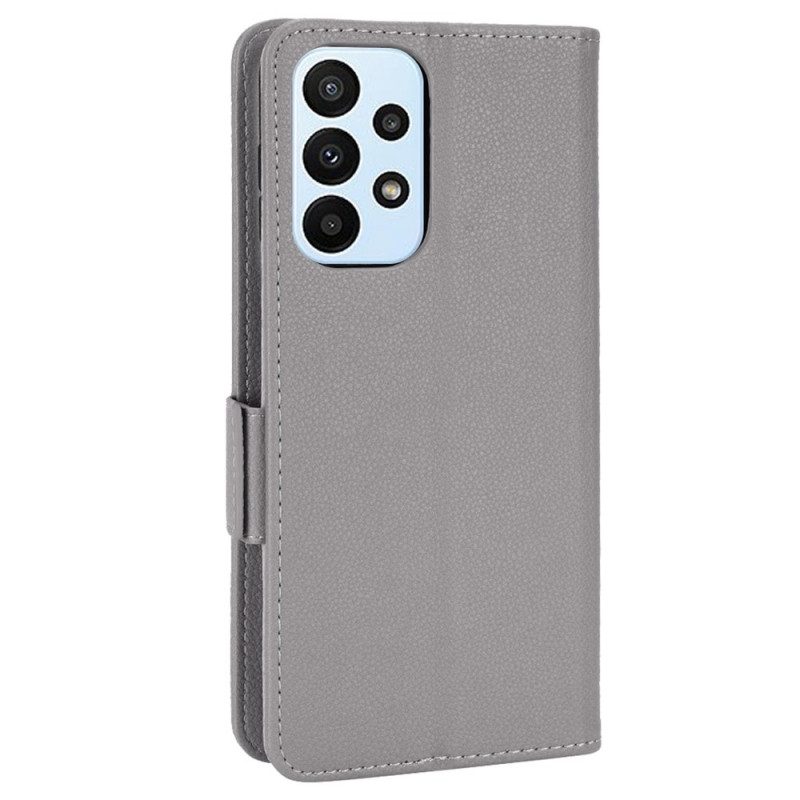 Folio Cover Samsung Galaxy M23 5G Stile In Pelle Litchi