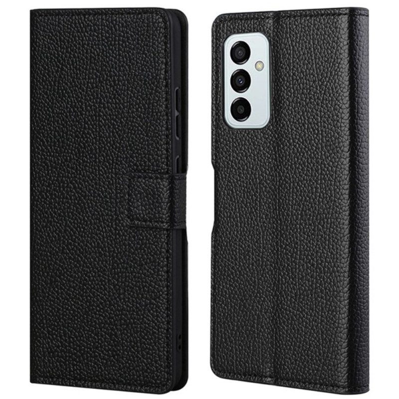 Folio Cover Samsung Galaxy M23 5G Trama Di Pelle Di Litchi