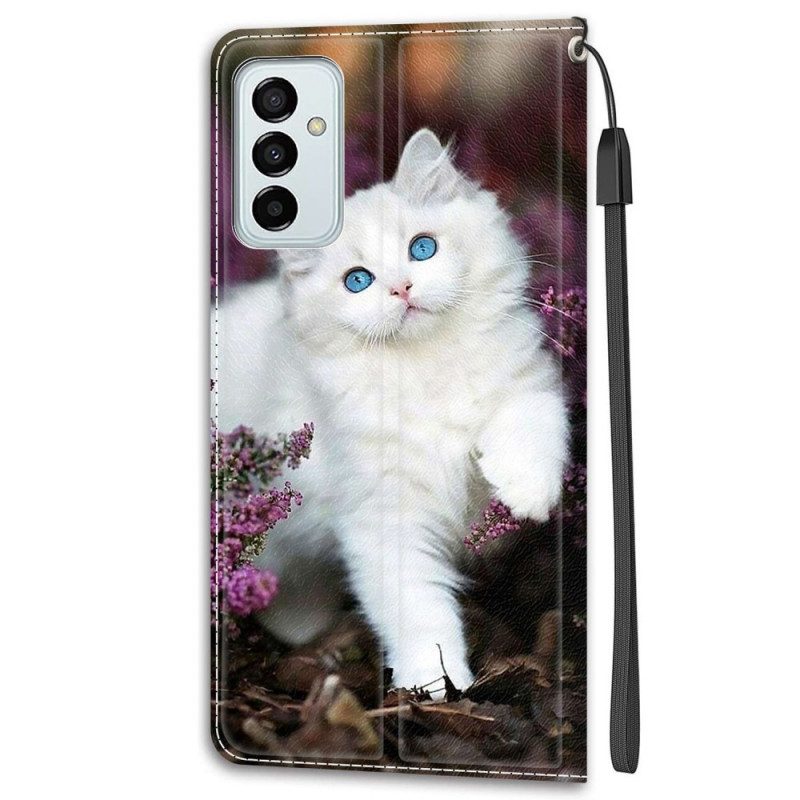 Folio Cover Samsung Galaxy M23 5G Ventaglio Gatto Perizoma