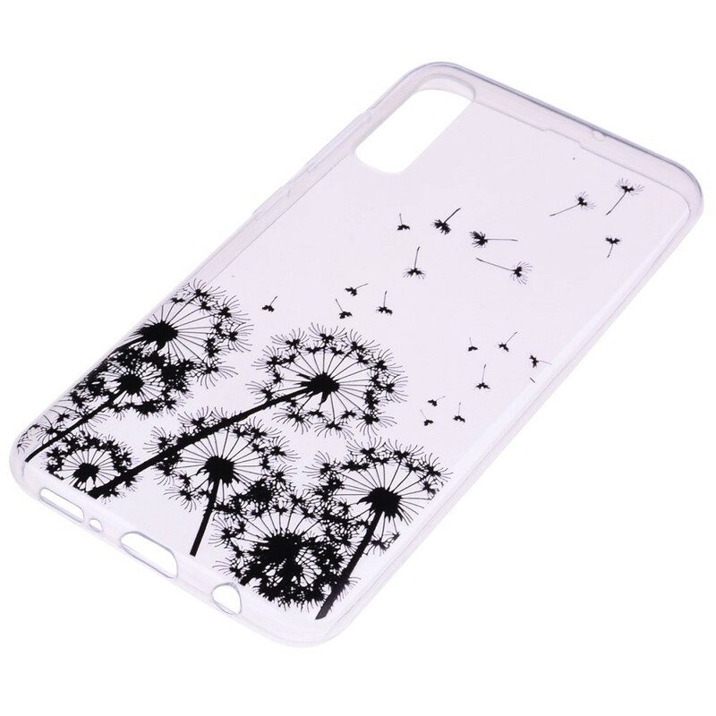 Cover Samsung Galaxy A70 Denti Di Leone Neri Senza Cuciture