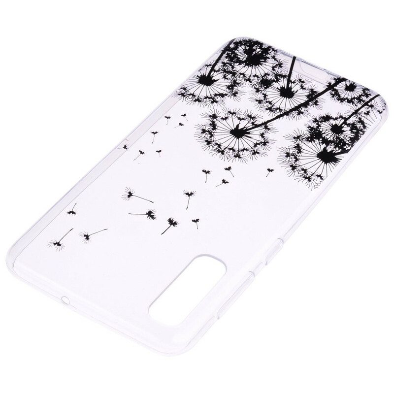 Cover Samsung Galaxy A70 Denti Di Leone Neri Senza Cuciture