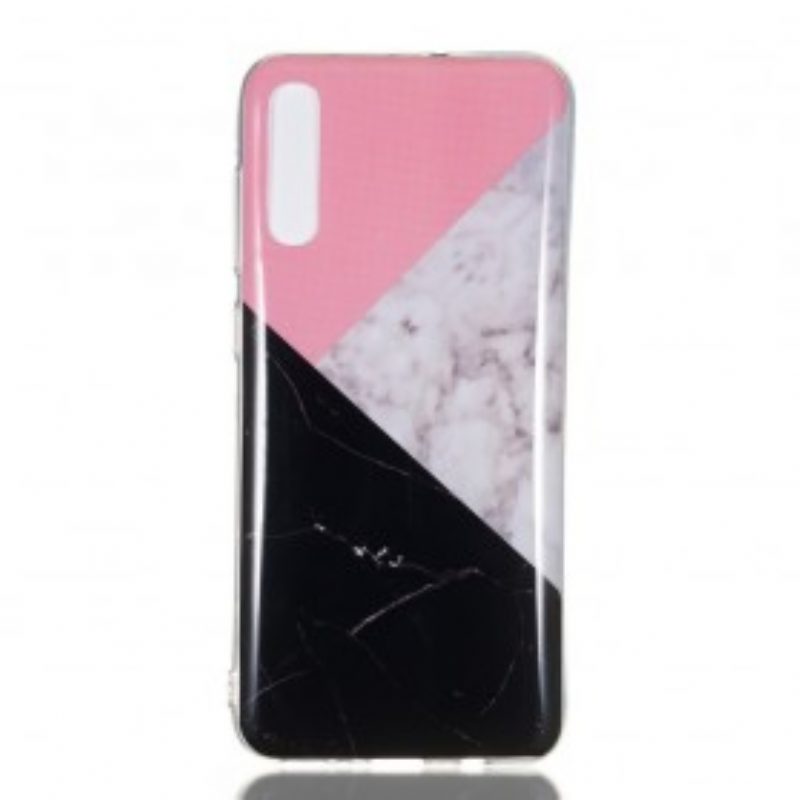 Cover Samsung Galaxy A70 Effetto Marmo Geometrico