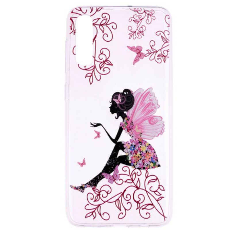 Cover Samsung Galaxy A70 Fata Dei Fiori Trasparente