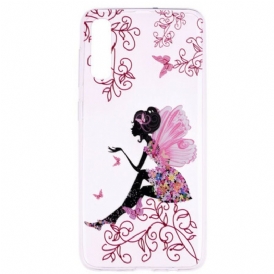 Cover Samsung Galaxy A70 Fata Dei Fiori Trasparente