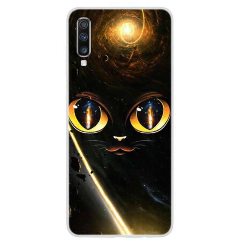 Cover Samsung Galaxy A70 Gatto Galassia