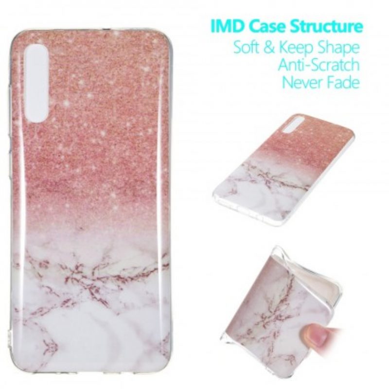 Cover Samsung Galaxy A70 Marmo Glitterato