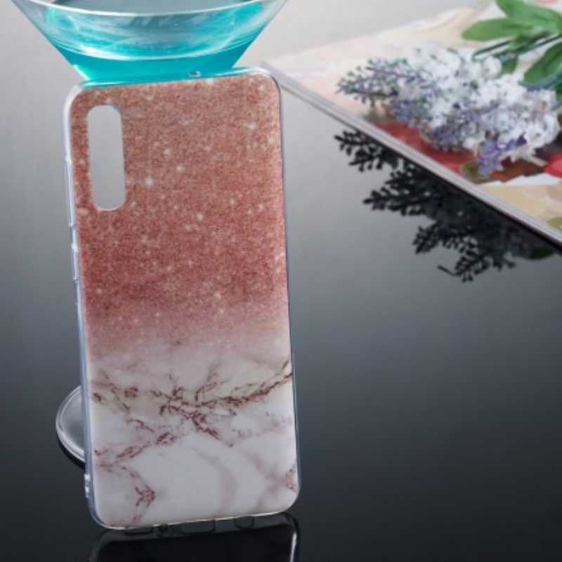 Cover Samsung Galaxy A70 Marmo Glitterato