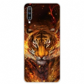 Cover Samsung Galaxy A70 Tigre Di Fuoco