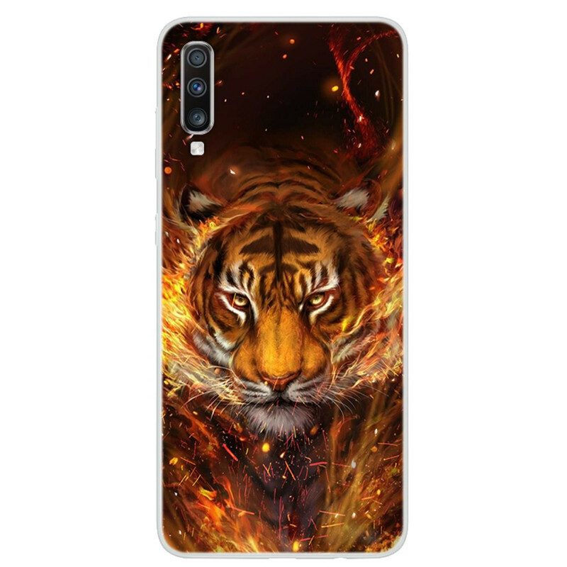 Cover Samsung Galaxy A70 Tigre Di Fuoco