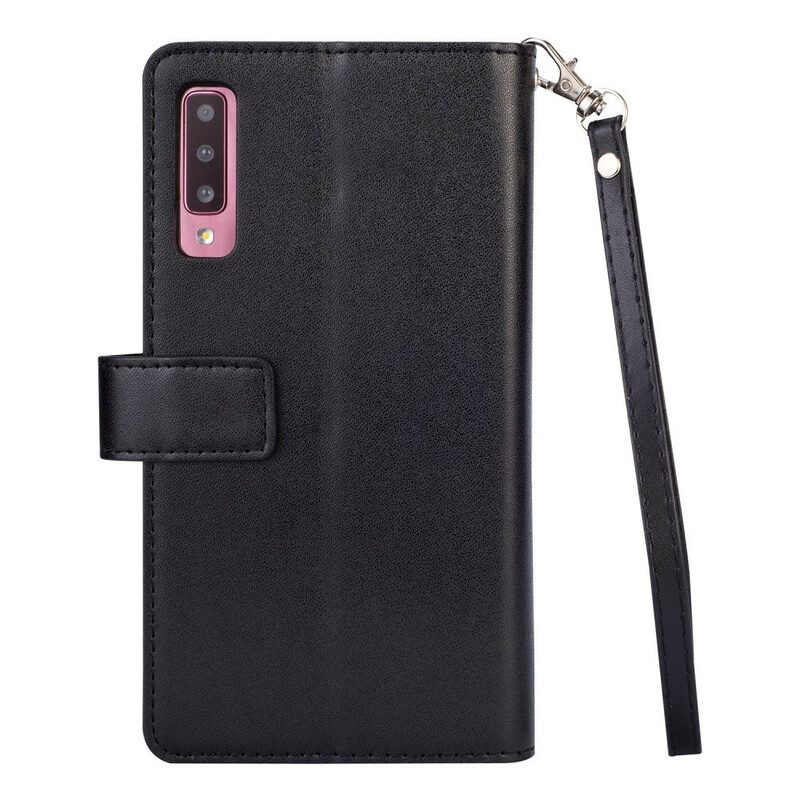 Custodia in pelle Samsung Galaxy A70 Borsa Con Cordino