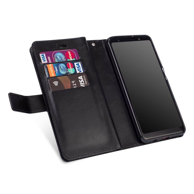 Custodia in pelle Samsung Galaxy A70 Borsa Con Cordino