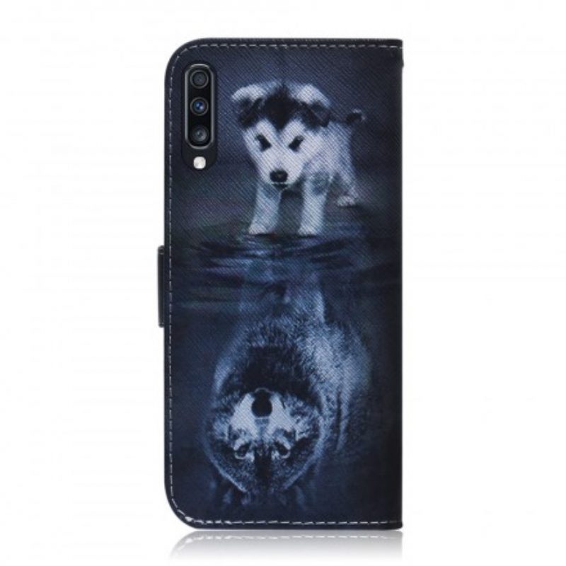 Custodia in pelle Samsung Galaxy A70 Ernesto Il Lupo