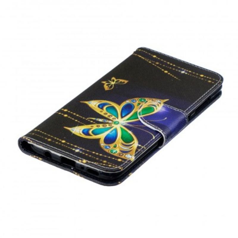 Custodia in pelle Samsung Galaxy A70 Farfalla Magica