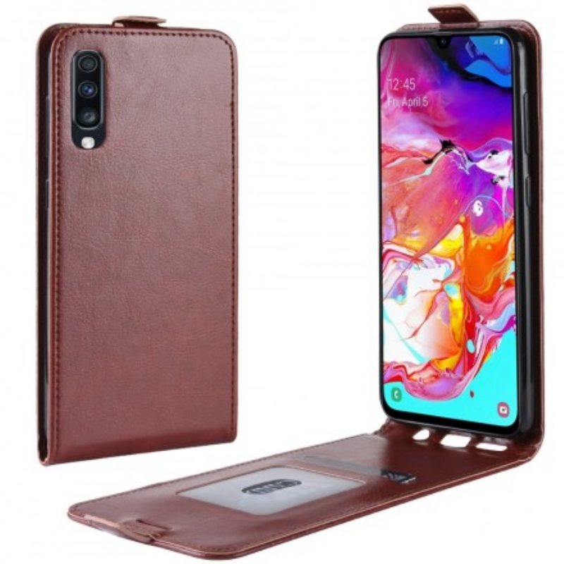 Custodia in pelle Samsung Galaxy A70 Folio Cover Effetto Pelle Pieghevole