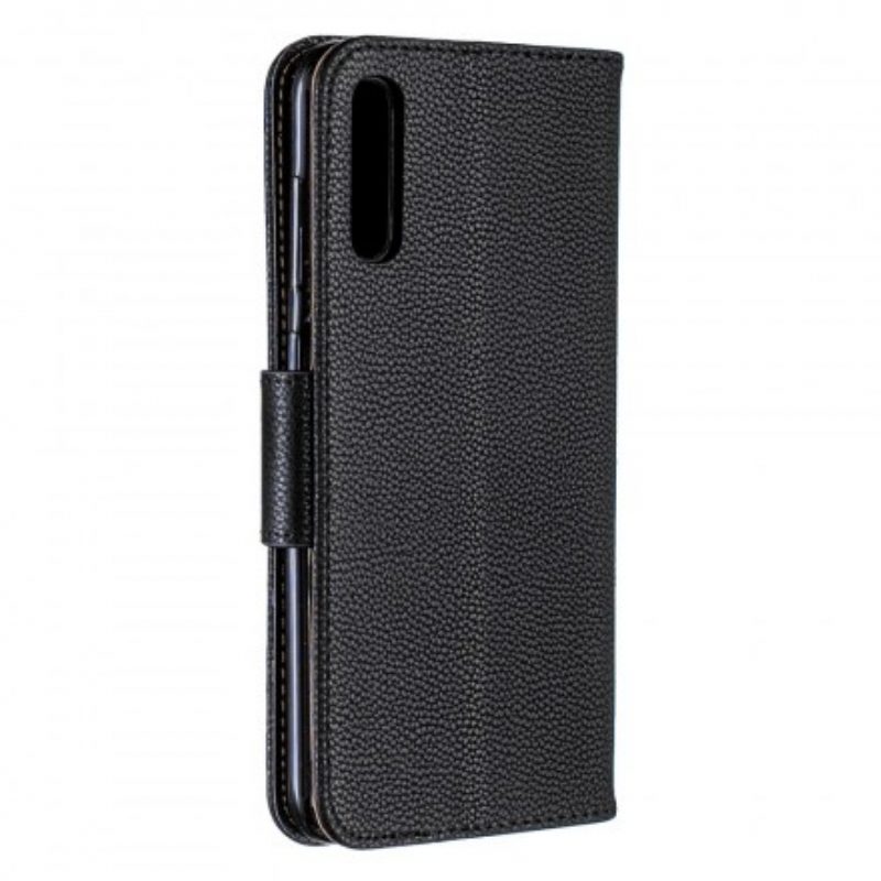 Custodia in pelle Samsung Galaxy A70 Folio Cover Litchi Rabat Obliquo