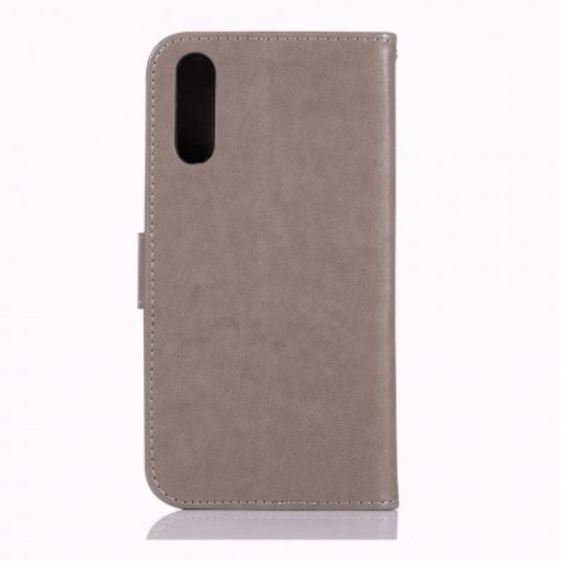 Custodia in pelle Samsung Galaxy A70 Gufo Acchiappasogni Effetto Pelle