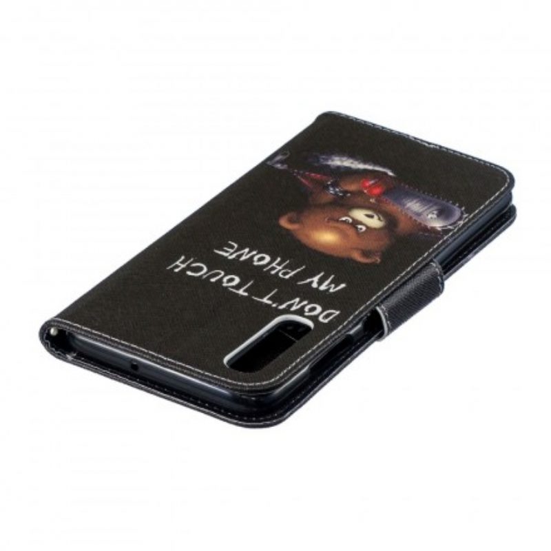 Custodia in pelle Samsung Galaxy A70 Orso Pericoloso