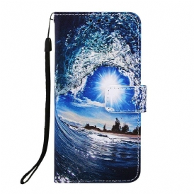 Custodia in pelle Samsung Galaxy A70 Paesaggio Con Cordino Daydreams