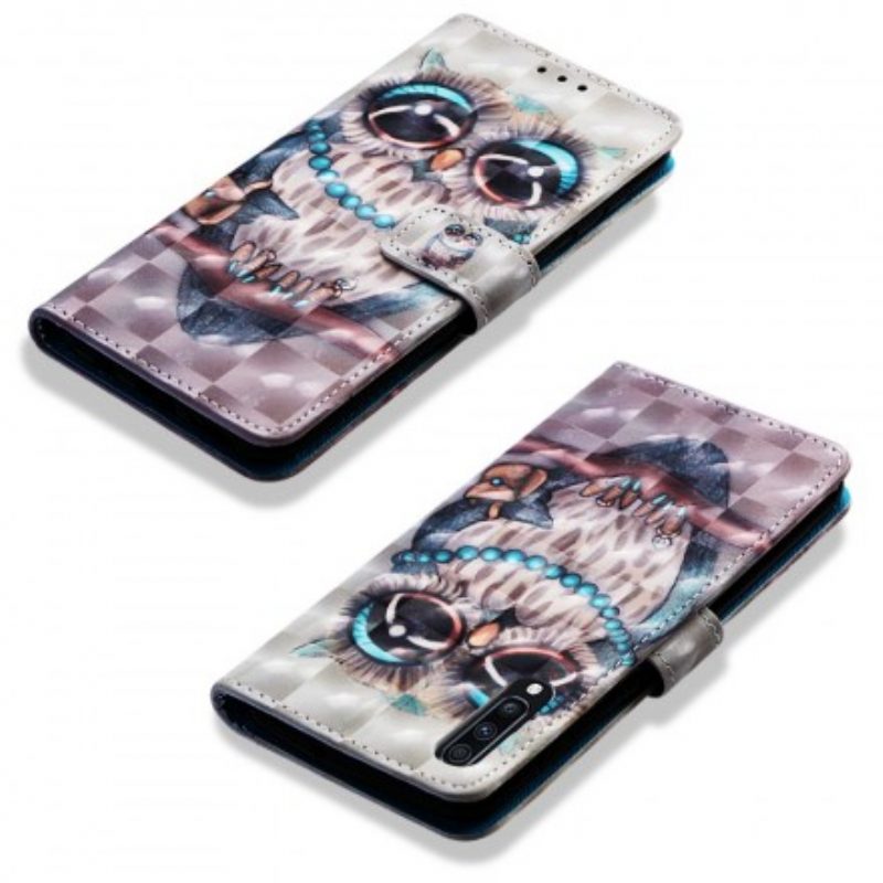 Custodia in pelle Samsung Galaxy A70 Signorina Gufo