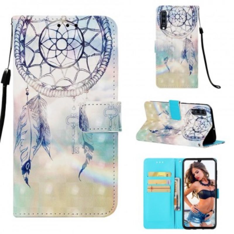 Folio Cover Samsung Galaxy A70 Acchiappasogni Pastello