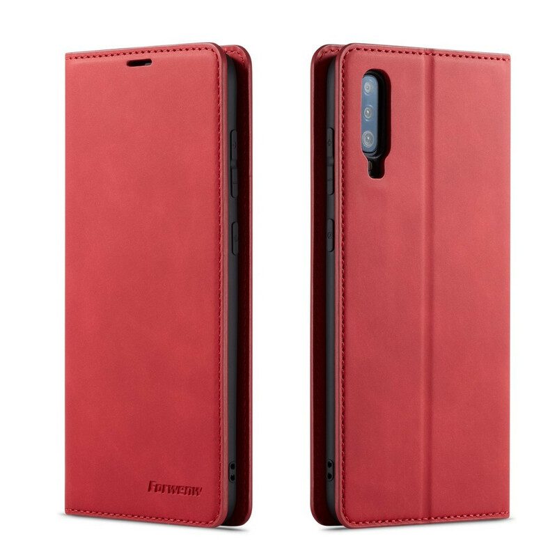 Folio Cover Samsung Galaxy A70 Custodia in pelle Forwenw Effetto Pelle