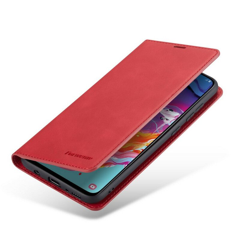 Folio Cover Samsung Galaxy A70 Custodia in pelle Forwenw Effetto Pelle