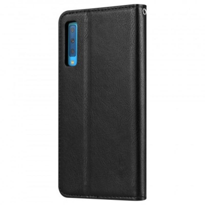 Folio Cover Samsung Galaxy A70 Custodia in pelle Portacarte In Ecopelle