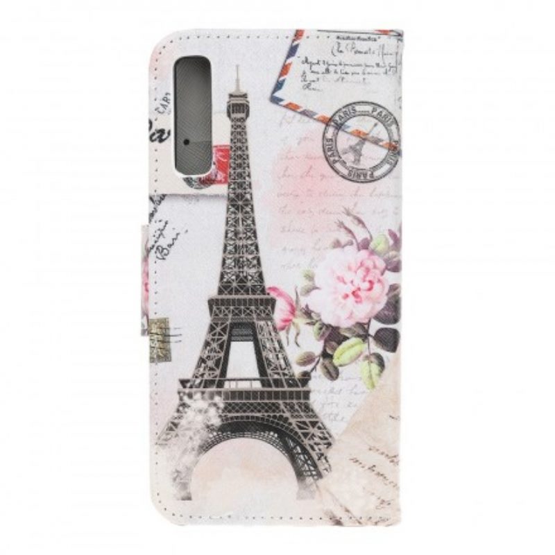 Folio Cover Samsung Galaxy A70 Retrò Torre Eiffel