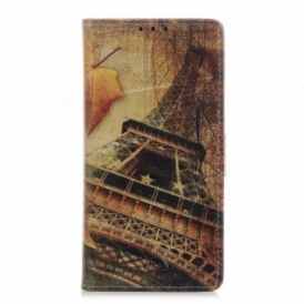 Folio Cover Samsung Galaxy A70 Torre Eiffel In Autunno